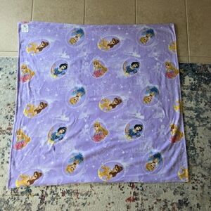 Purple Disney Princess Blanket Disney Princess print fleece blanket 53*53"